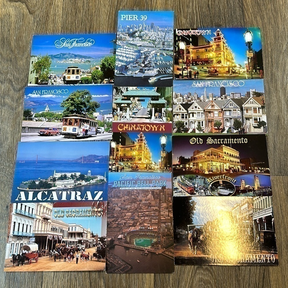 Vintage Postcards: San Francisco / Old Sacramento / Alcatraz From 1988
